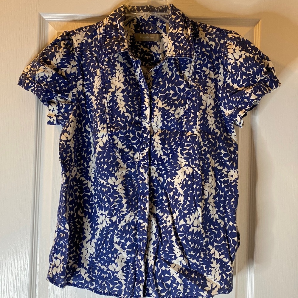 Liz Claiborne blue Medium Button Front Top